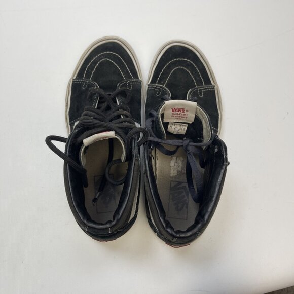 Vans High Top Shoes Women's Sz 9.5 / Men 8 US Sneaker Sk8-Hi Canvas Black White - Picture 14 of 14